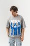 Aura Chest Design Detailed Crew Neck Oversize T-Shirt - 2