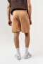 Heart Patterned Woven Fabric Shorts with Elastic Waist - 6