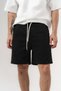 Heart Patterned Woven Fabric Shorts with Elastic Waist - 2
