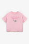 Le Mabelle Girl's Floral Printed Oversize T-Shirt Pink - 2