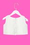 Le Mabelle Girls' Big Bow Detailed Crop Blouse Ecru - 3
