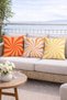 Retro Wave Patterned 3-Piece Throw Pillow Cover and Runner Set – Summer Balcony & Terrace Decoration - 2