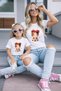 Mother-Daughter Matching Oversize T-Shirt Twin T-Shirt 100% Cotton Comfortable Fit (Single Price)