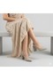 (Özmaçan) Women's Evening Dress Shoes with Closed Toe and Thick Heels with Drop Stone Detail Gold - 4
