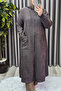 Women's Clothing Plus Size Embossed Printed Hooded Bag Cap with Pockets - 5