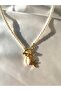 Summer Bead Necklace with Sea Shell Charms/ Bijoux Necklace - 2