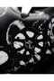 Black Floral Polymer Clay & Epoxy Handmade Necklace (Apparatus Stainless Steel) - 3