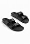 Black Two Buckle Adjustable Eva Slippers Beach Pool Garden Slippers Lightweight - 3