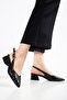 Knitted Patterned Women's Classic Shoes with Heel Heel 3 cm