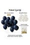 Engagement Ornaments Balloon Set 20 Pieces Navy Blue Gold Confetti Transparent Balloon - 3