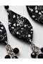 Black Veined Tasseled Polymer Clay & Epoxy Handmade Nail Earrings (Stainless Steel Hardware) - 3