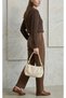 Camelia Knot Drawstring Detailed Women's Hand and Shoulder Bag Cream - 3