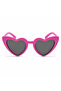 Fuchsia Pink Retro Heart Glasses – 80S 90S Style Party Glasses - 2