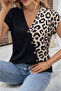 Women's V-Neck Front Buttoned Patterned Viscose Blouse - 2