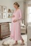 Women's Lace Special Design 2-Piece Maternity Nightgown Set with Dressing Gown - 2