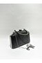 Black Color Laser Fabric Wavy Glitter Evening Dress Clutch Chain Strap Hand-Held Wedding Engagement Evening Bag - 2