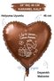 18 Inch Brown Heart Foil Balloon |   It's Good That You'Re Here, My Dear Mom |   Mother's Day Gift