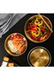3-Piece Gold Stainless Steel Mixing and Salad Bowl Whisk 700-1200-1600 ml - 3