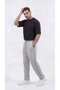 Men's Comfortable Fit Baggy Wide-Leg Sweatpants with Side Piping