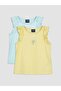 Lcw Kids Crew Neck Embroidered Girls' Undershirt 2-Piece Set