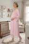Women's Lace Special Design 2-Piece Maternity Nightgown Set with Dressing Gown - 4