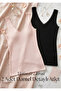 Women's 2-Piece Lace Detailed Viscose Lycra Undershirt - V-Neck Ribbed Camisole Undershirt