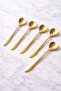 Set of 6 Elegance Series Tea & Coffee Spoons Gold Velvet Model - 2