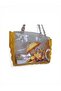 Women's Yellow Hand-Knitted Detailed Transparent Beach Bag - 5