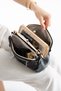Black Scholarship 4-Compartment Soft Leather Women's Crossbody and Shoulder Bag - 5