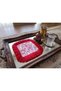 Coffee-Colored Fabric Presentation Napkin |   Tasseled Presentation Napkin - 4