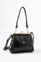Black Scholarship 4-Compartment Soft Leather Women's Crossbody and Shoulder Bag