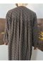 Robadan Long Sleeve 100% Viscose Pressed Floral Mother Dress, Prayer Dress, Hijab Dress - 7