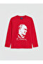Esvab • Modern & Distinctive Zero Roba Collar Ataturk Printed Boys' T-Shirt - 2