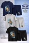 Children's Karette Karetta in the Water Printed Crew Neck 3-Piece T-Shirt - Shorts Set