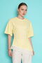 Skirt Hem Guipure T-Shirt - Yellow |   D2991 - Yellow