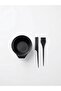 Professional 3-Piece Hair Coloring Set - Dye Mixing Bowl, Dye Brush, and Crepe Comb Black