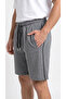 Men's Smoked Color Shorts with Side Piping, Front Pockets, Zipper Closure, and Back Pocket - 6