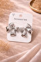 Silver Color Big Bow Earrings – Stylish and Modern Design - 2