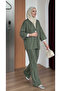 Women's Modest Beaded Kimono Set - 4