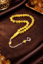 Silver Crescent and Star Design Globe Model Drop Amber Wrist Length Prayer Beads (Amber), (Amber Drop Prayer Beads)