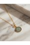 Zenvira Zircon Stone Evil Eye Round Steel Necklace - 2