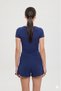 Ultra Soft V-Neck Short Sleeve Blouse Navy Blue - 2
