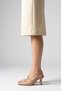 Vina Real Leather Women's Heeled Shoes Slingback Powder - 3