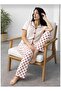 Women's Short Sleeve Summer Soft Pajama Set - 3