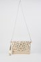 Women's Yellow Star Embroidered Patent Leather Portfolio Handbag and Clutch Bag with Chain Strap - 3