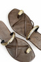 Women's Slippers Short Flat Heel Brown Strappy Accessories New Season D30 - 5