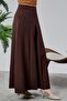 Women's Trousers Crepe Fabric Wide Leg with Elastic Waist - 5