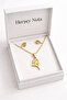 Gold Color Rose Figured Stainless Steel Necklace Earring Set Women - 4