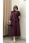 Gold Buttoned Mobile Belted Tencel Skirt Set - 4
