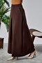 Women's Trousers Crepe Fabric Wide Leg with Elastic Waist - 6